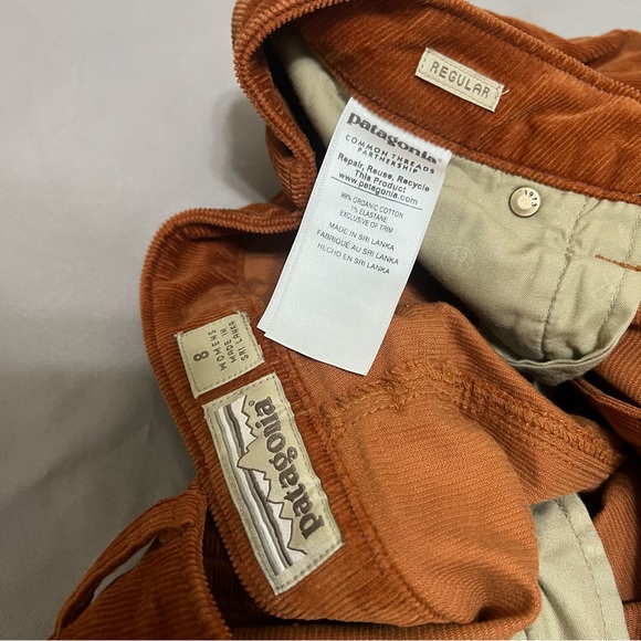 Patagonia regular rusty orange brown colored corduroy miniskirt size 8 - Picture 11 of 13